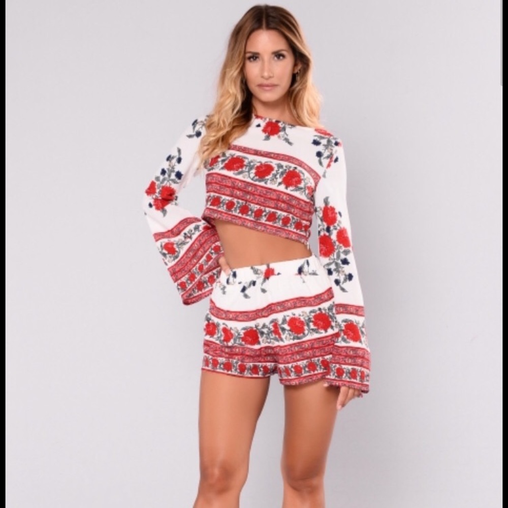 Bogota Border Print Set- Ivory